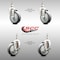 Service Caster 4 Inch 316SS Thermoplastic Rubber Swivel 1/2 Inch Threaded Stem Caster Brake, 2PK SS316TS20S414-TPRB-121315-2-TLB-2 - alternate 2